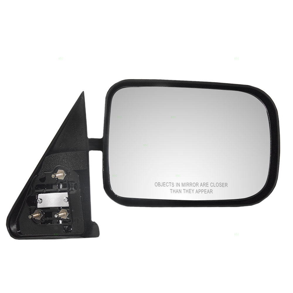 Replacement Passenger Manual Side View Mirror 6x9 Standard Mount Textured Compatible with 1994-1997 1500 2500 3500 Pickup Truck 55022240