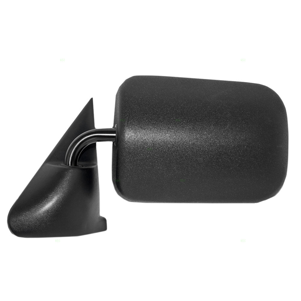 Replacement Driver Manual Side View Mirror 6x9 Standard Mount Textured Compatible with 1994-1997 1500 2500 3500 Pickup Truck 55022241