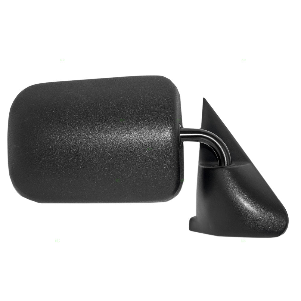 Replacement Passenger Manual Side View Mirror 6x9 Standard Mount Textured Compatible with 1994-1997 1500 2500 3500 Pickup Truck 55022240