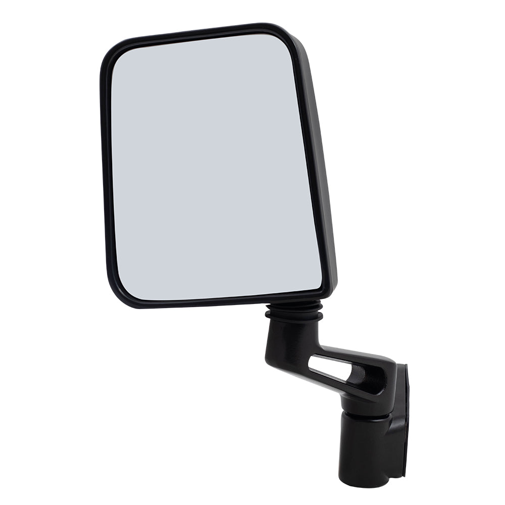 Replacement Driver Manual Side View Mirror Ready-to-Paint Door Hinge Mounted Compatible with 1987-1995 Wrangler 1997-2002 Wrangler 55027207