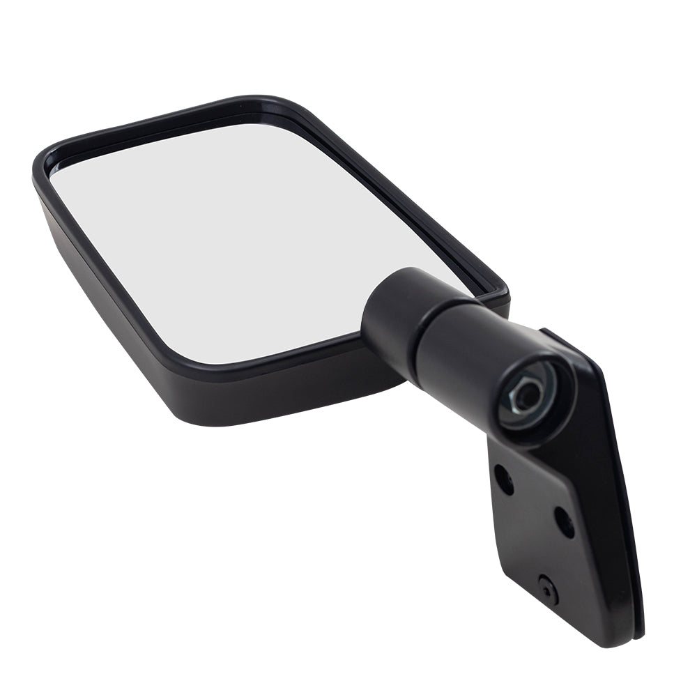 Replacement Driver Manual Side View Mirror Ready-to-Paint Door Hinge Mounted Compatible with 1987-1995 Wrangler 1997-2002 Wrangler 55027207