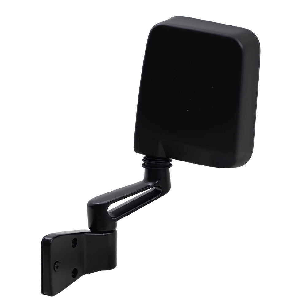 Replacement Driver Manual Side View Mirror Ready-to-Paint Door Hinge Mounted Compatible with 1987-1995 Wrangler 1997-2002 Wrangler 55027207