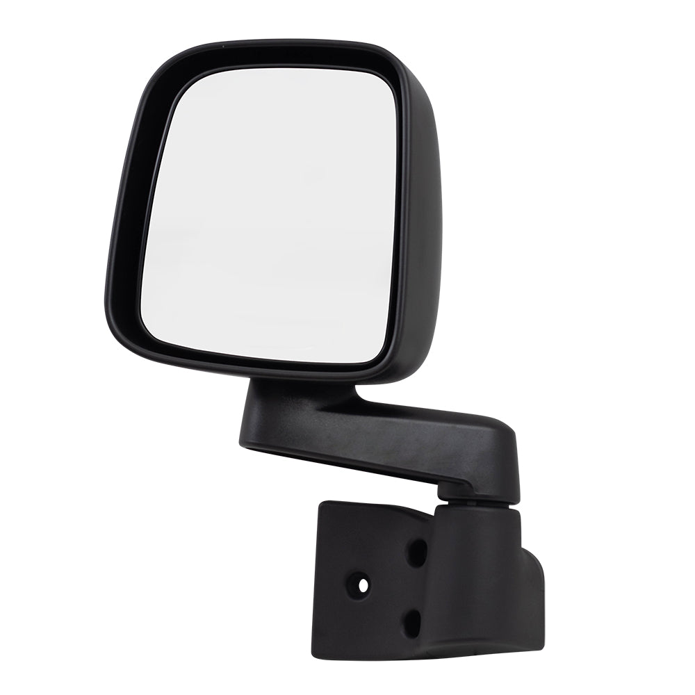 Replacement Driver Manual Side View Mirror Textured Black Compatible with 2003-2006 Wrangler 55395061AD
