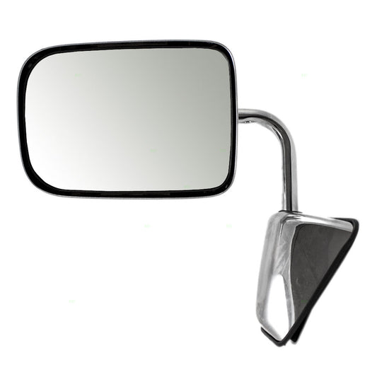Replacement Driver Manual Side View Chrome Mirror Compatible with 1988-1993 1500 2500 3500 Pickup Truck Ramcharger 55074999