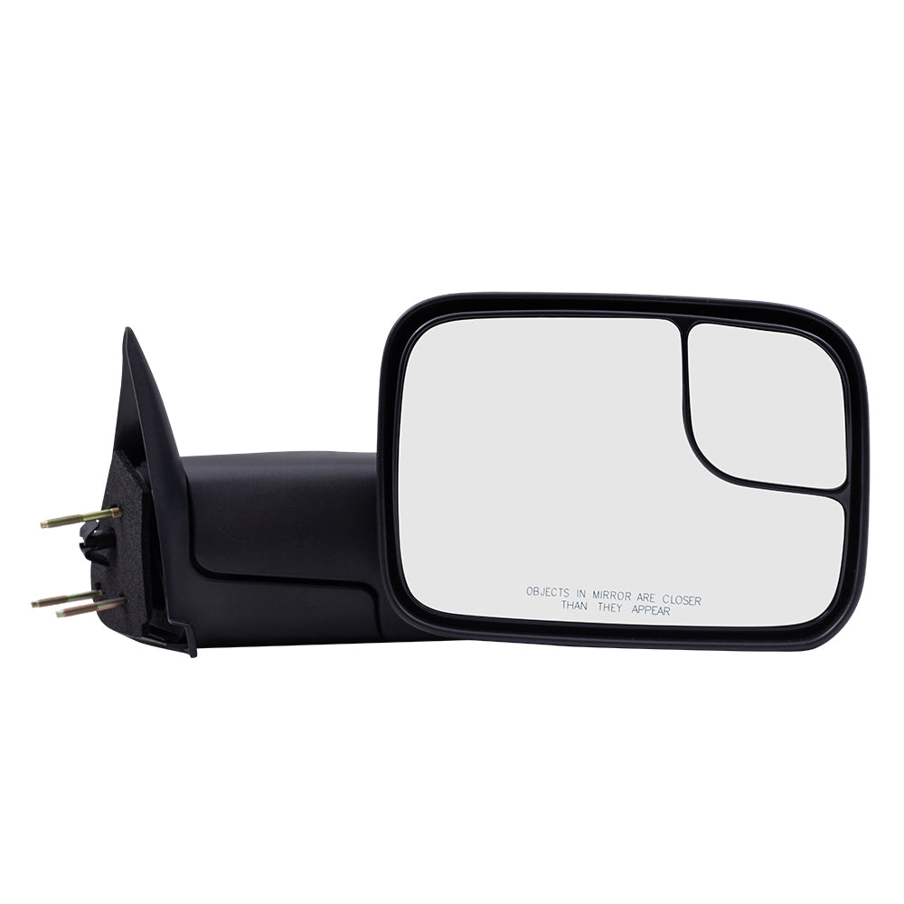 Brock Replacement Driver and Passenger Manual Side Tow Mirrors 7x10 Flip-Up with Mounting Brackets Compatible with 94-01 Pickup Truck 55156335AD 55156334AD