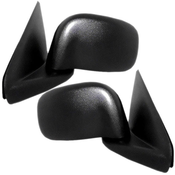 Driver and Passenger Manual Side View Mirrors Textured Replacement for Dodge Pickup Truck 55077439 55077438