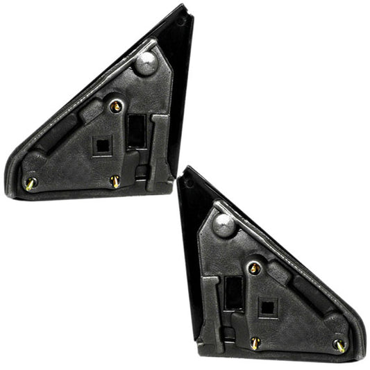 Driver and Passenger Manual Side View Mirrors Textured Replacement for Dodge Pickup Truck 55077439 55077438