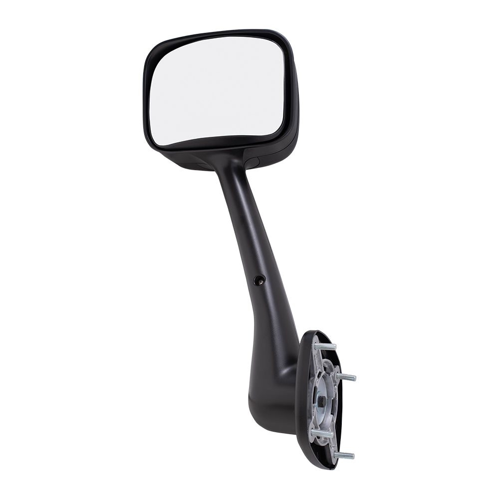 Brock Replacement Driver Side Manual Mirror Paint to Match Black Hood Mount Compatible with 2008-2017 Freightliner Cascadia