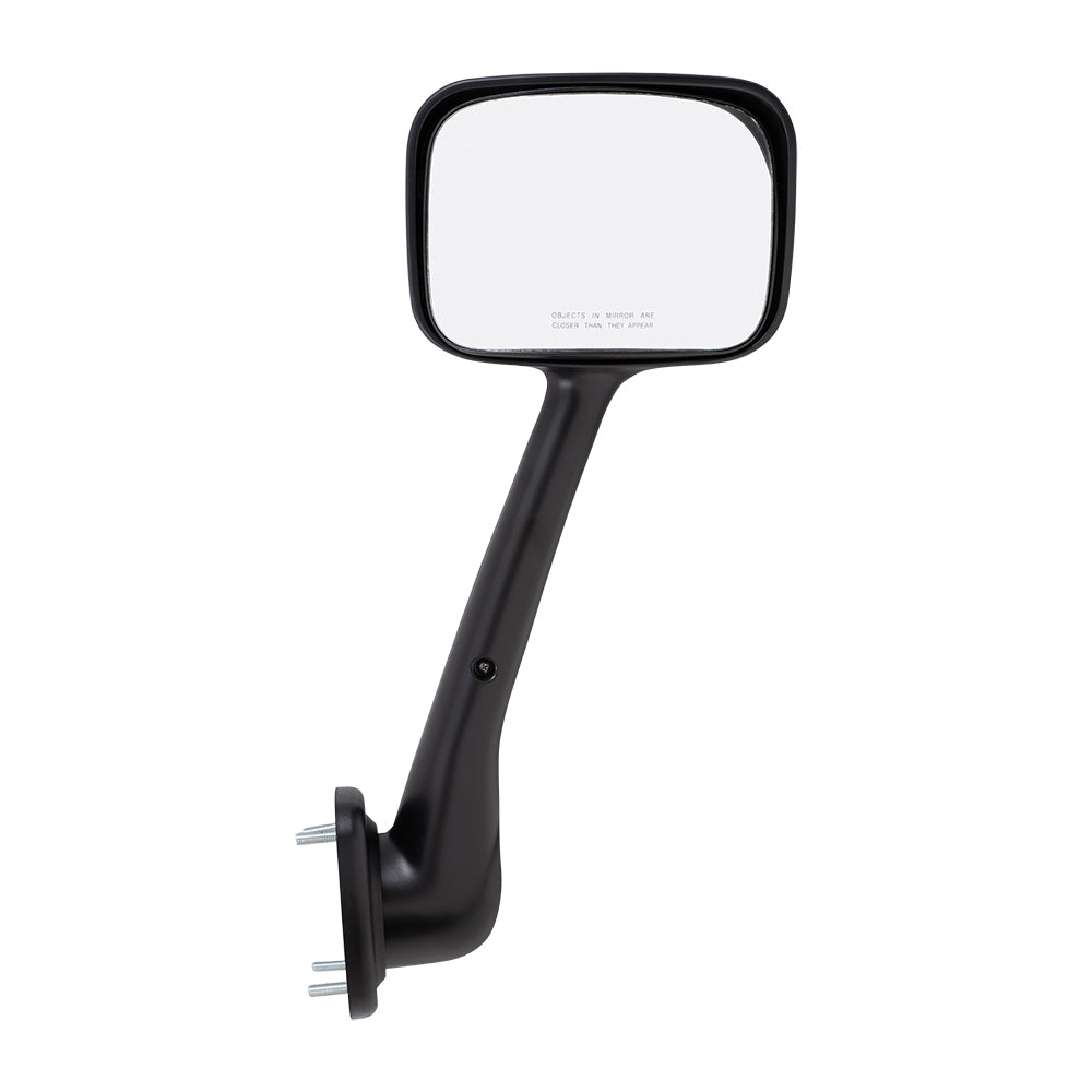 Brock Replacement Passenger Side Manual Mirror Paint to Match Black Hood Mount Compatible with 2008-2017 Freightliner Cascadia