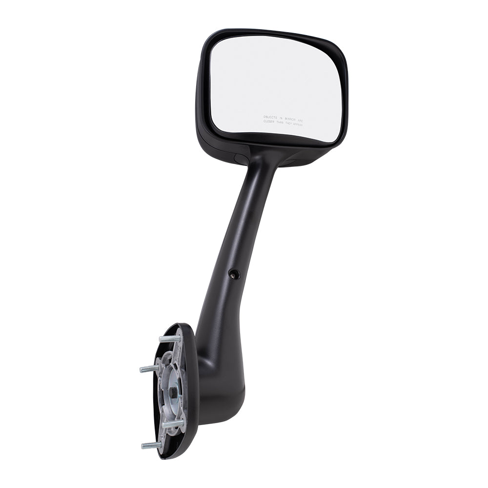Brock Replacement Passenger Side Manual Mirror Paint to Match Black Hood Mount Compatible with 2008-2017 Freightliner Cascadia