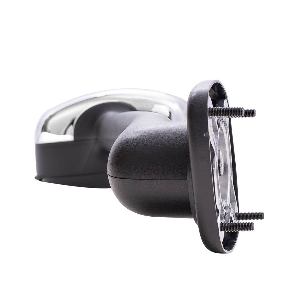 Brock Replacement Driver and Passenger Side Manual Mirrors Paint to Match Black with Chrome Cover Hood Mount Compatible with 2008-2017 Freightliner Cascadia