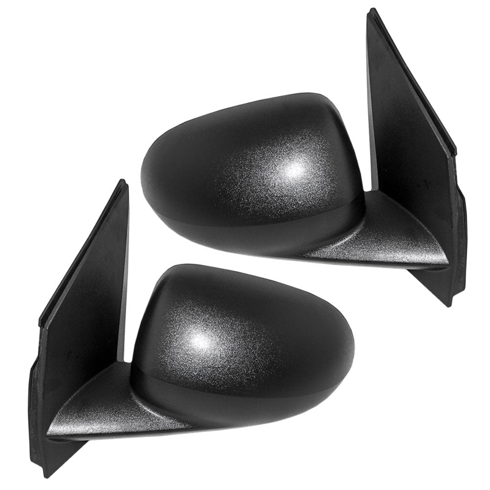 2007-2009 Dodge Caliber Power Mirror Textured Black Non-Folding Without Heat Set LH+RH