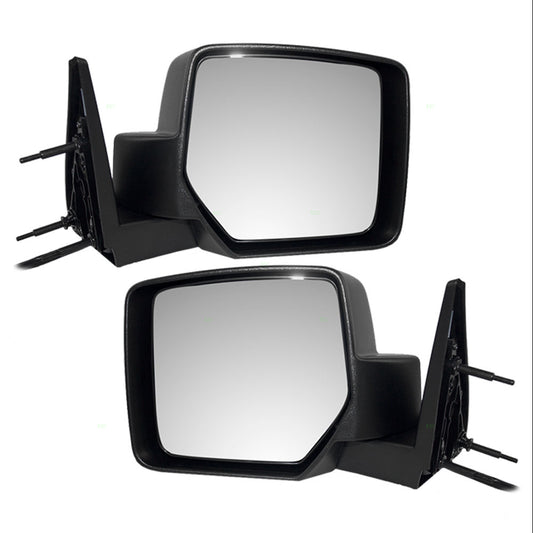Driver and Passenger Power Side View Mirrors Textured Replacement for Dodge Nitro SUV 55157189AI 55157188AI