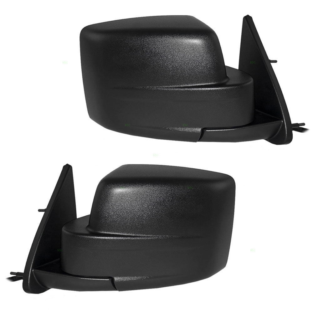 Driver and Passenger Power Side View Mirrors Textured Replacement for Dodge Nitro SUV 55157189AI 55157188AI