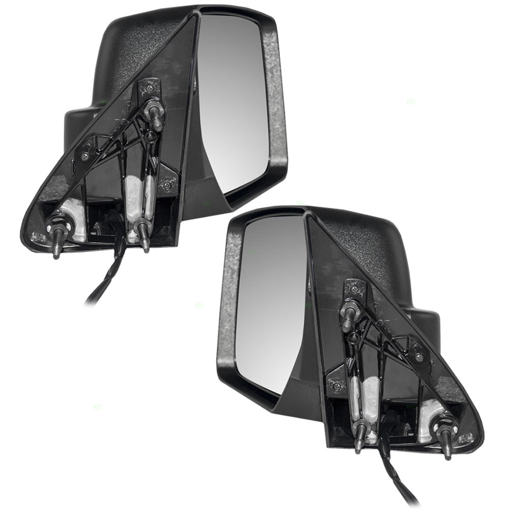 Driver and Passenger Power Side View Mirrors Textured Replacement for Dodge Nitro SUV 55157189AI 55157188AI