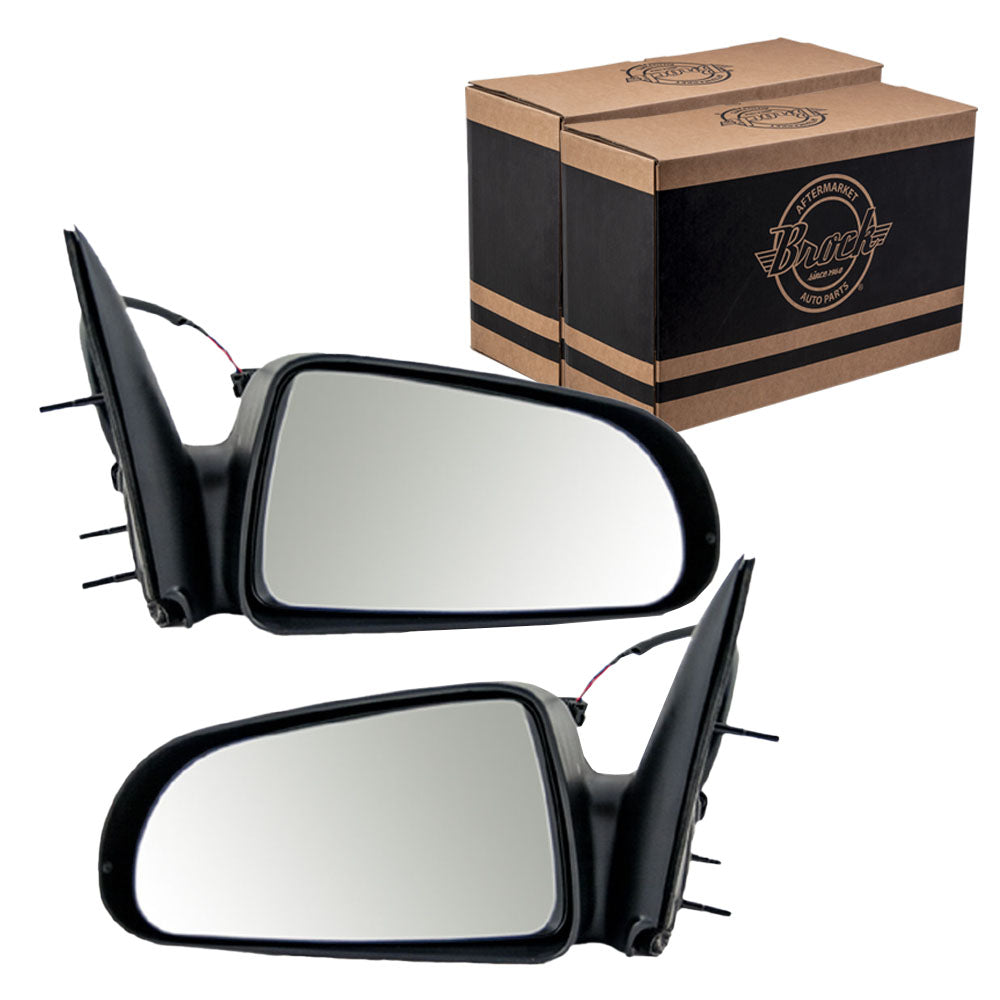 Driver and Passenger Power Side View Mirrors 5x7 Textured Compatible with 05-10 Dakota 55077623AD 55077622AD