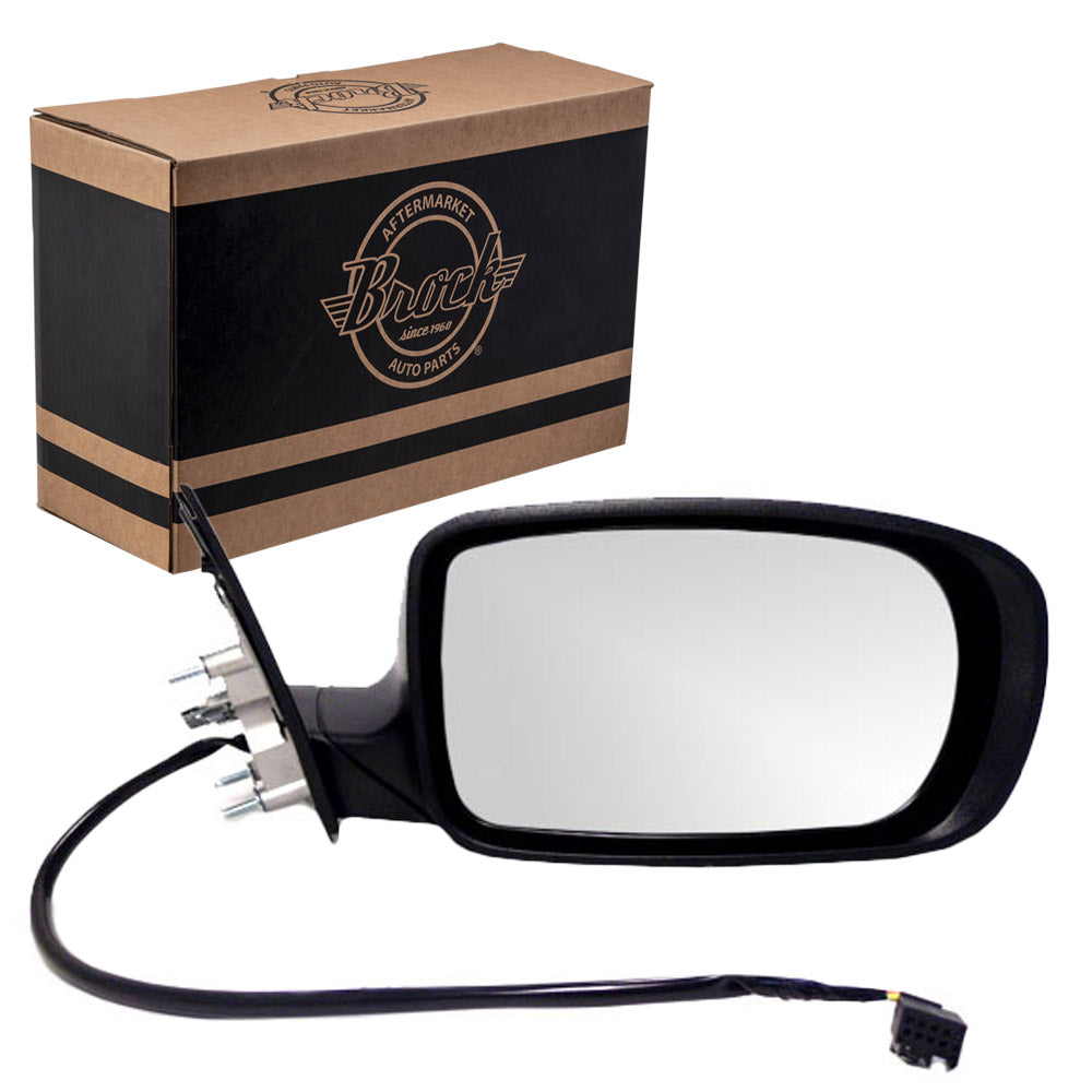 Replacement Passenger Power Side View Mirror Ready-to-Paint Black Compatible with 2011-2014 Charger 1MA46AXRAG