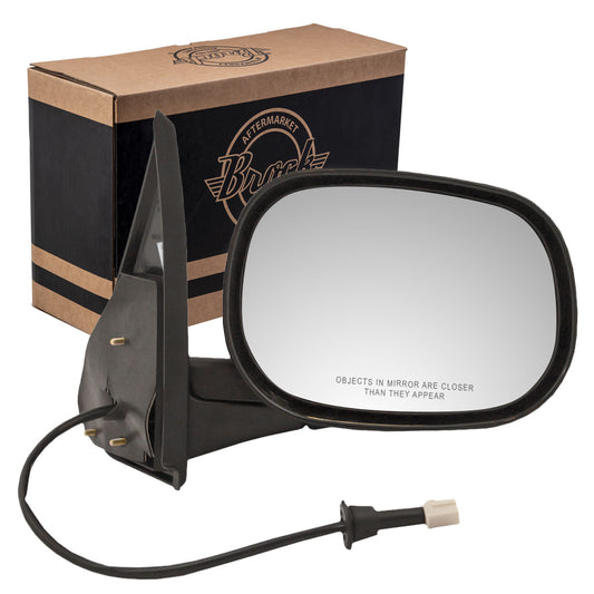 Replacement Passenger Power Side View Mirror Textured Black Compatible with 1998-2003 B Series Ram Van 55346948AH