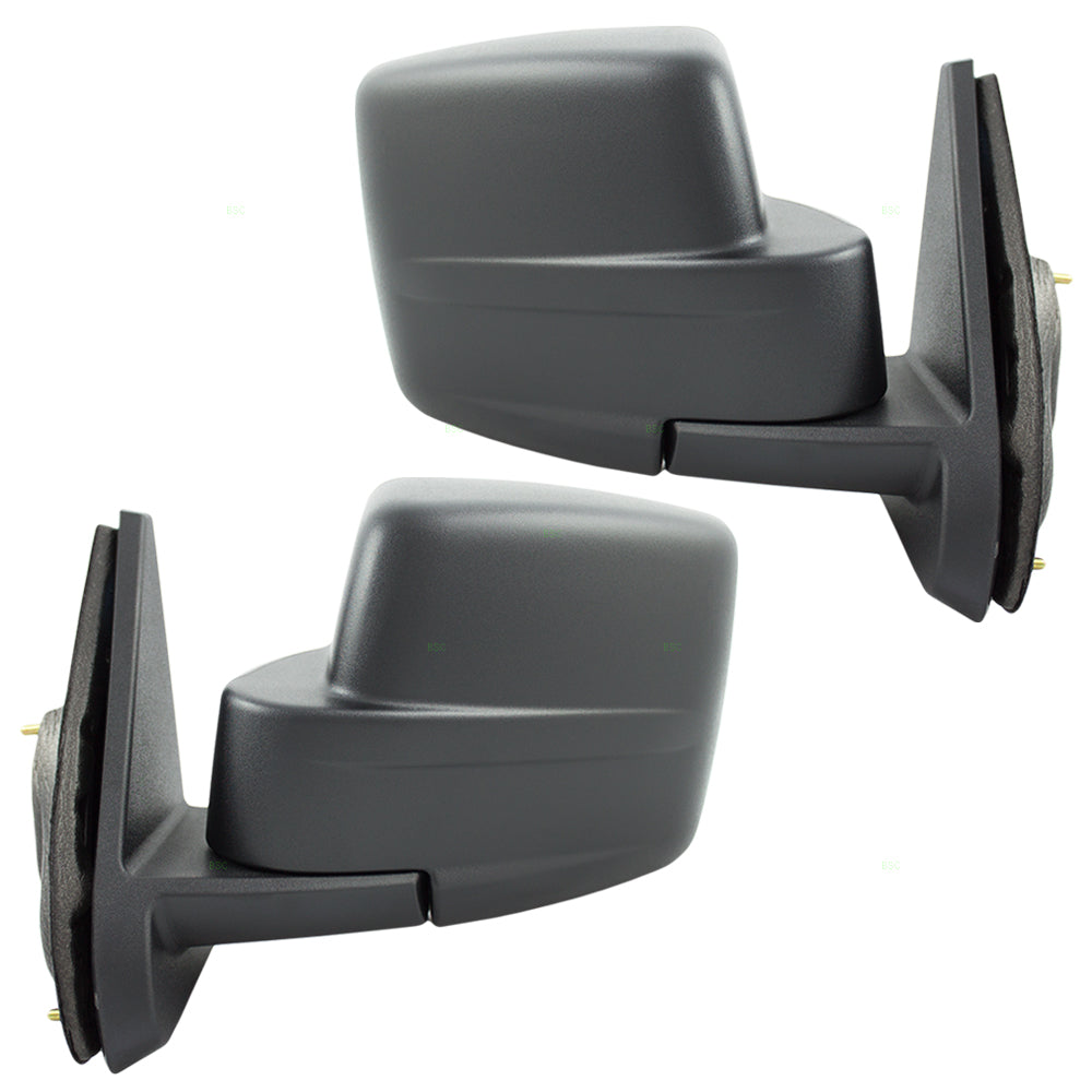 Driver and Passenger Power Side View Mirrors Textured Replacement for 07-17 Jeep Patriot SUV 5155459AG 5155458AG