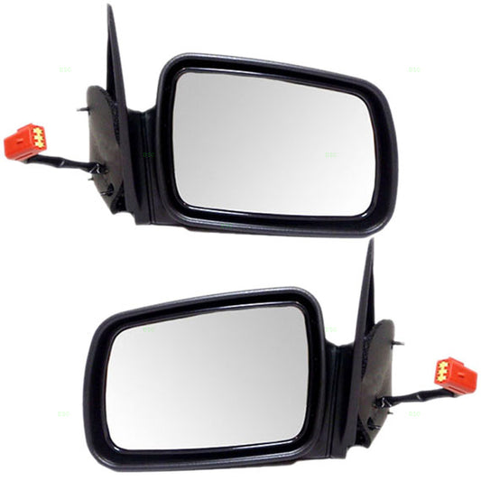 Driver and Passenger Power Side View Mirrors Textured Replacement for Jeep SUV 4883021 4883020