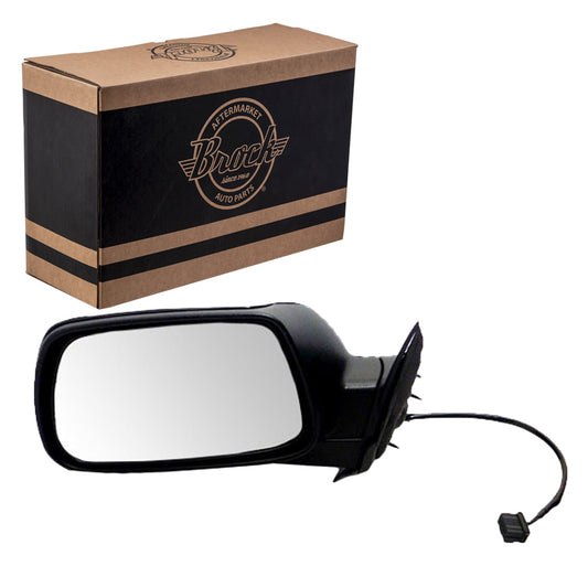 Replacement Driver Power Side View Mirror Textured Black Compatible with 2005-2010 Grand Cherokee 55156455AE