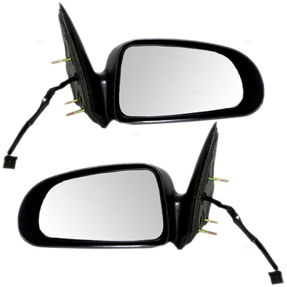 Driver and Passenger Power Side View Mirrors Textured Replacement for Dodge SUV 55077399AC 55077398AC