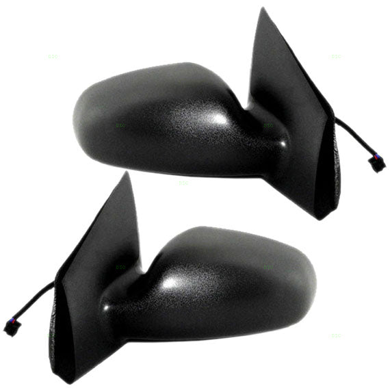 Driver and Passenger Power Side View Mirrors Textured Replacement for Dodge SUV 55077399AC 55077398AC