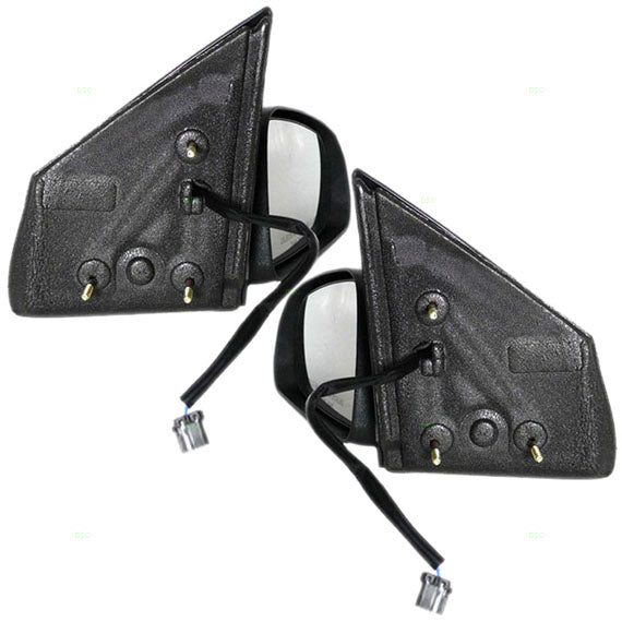 Driver and Passenger Power Side View Mirrors Textured Replacement for Dodge SUV 55077399AC 55077398AC