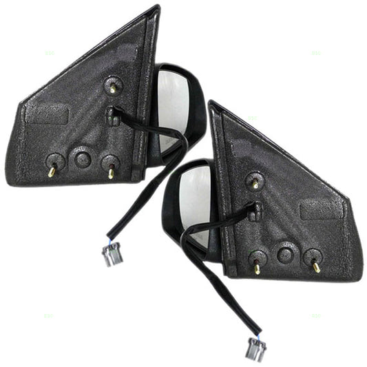 Driver and Passenger Power Side View Mirrors Textured Replacement for Dodge SUV 55077399AC 55077398AC