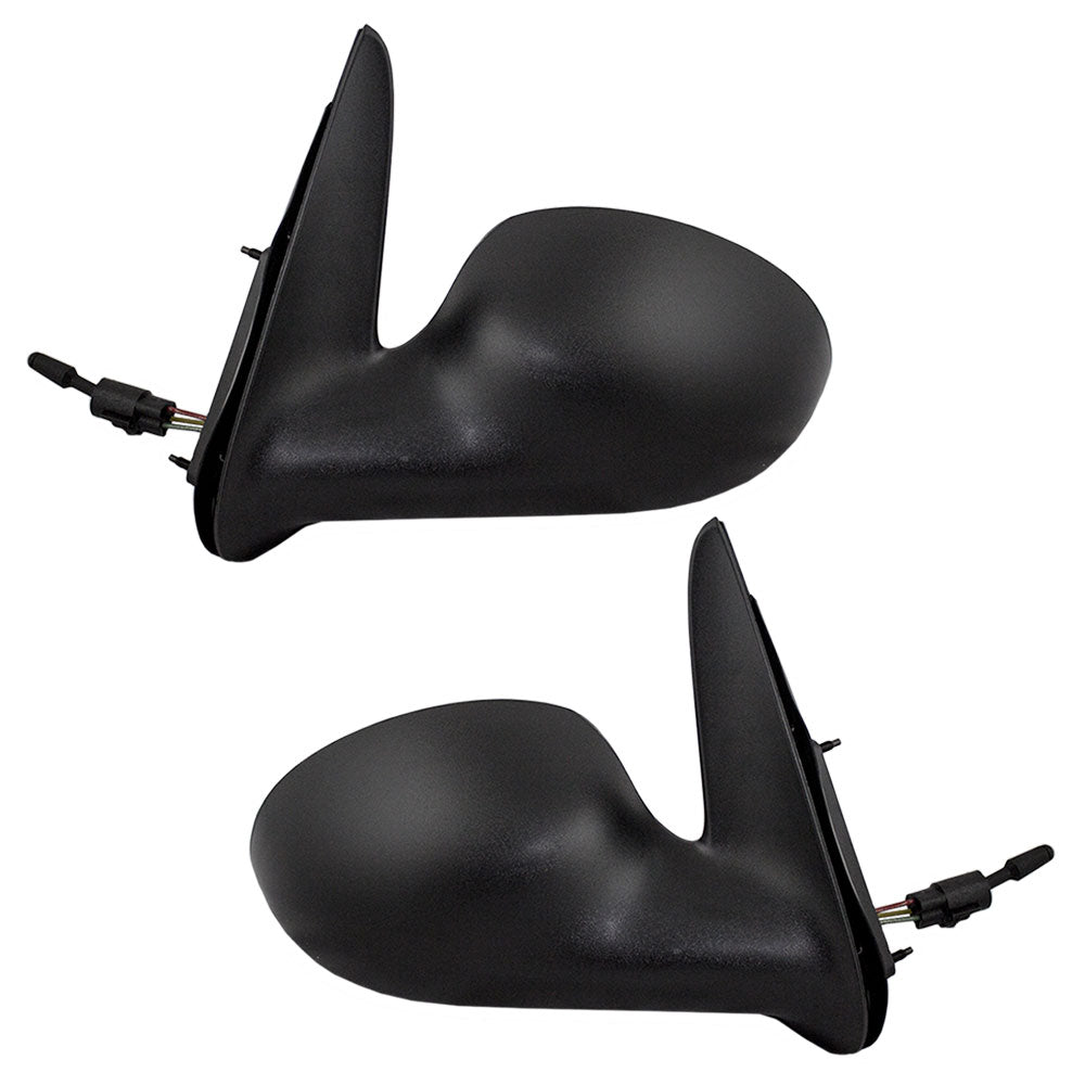 Replacement Driver and Passenger Manual Remote Side View Mirrors Textured Compatible with 2004-2010 PT Cruiser Wagon 5067451AD 5067450AD