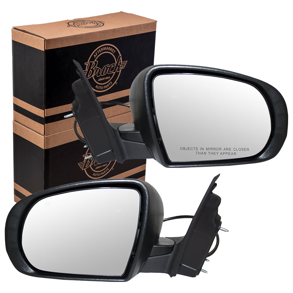 Pair Set Power Side View Mirrors Textured Replacement for 14-19 Cherokee 68164059AD 68228912AA