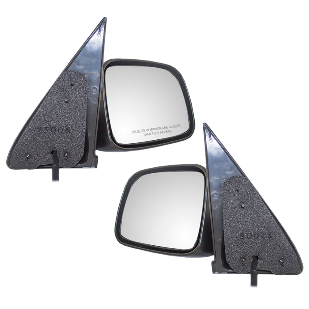 Driver and Passenger Power Side View Mirrors Textured Replacement for 02-07 Jeep Liberty SUV 55155843AI 55155842AI