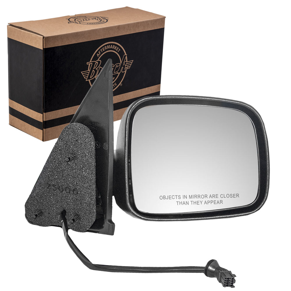 Replacement Passenger Power Side View Mirror Textured Black Compatible with 2002-2007 Liberty 55155842AI