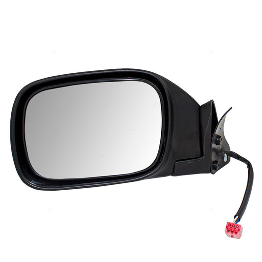 Replacement Driver Power Side View Mirror Textured Black Compatible with 1997-2001 Cherokee 55154949AC