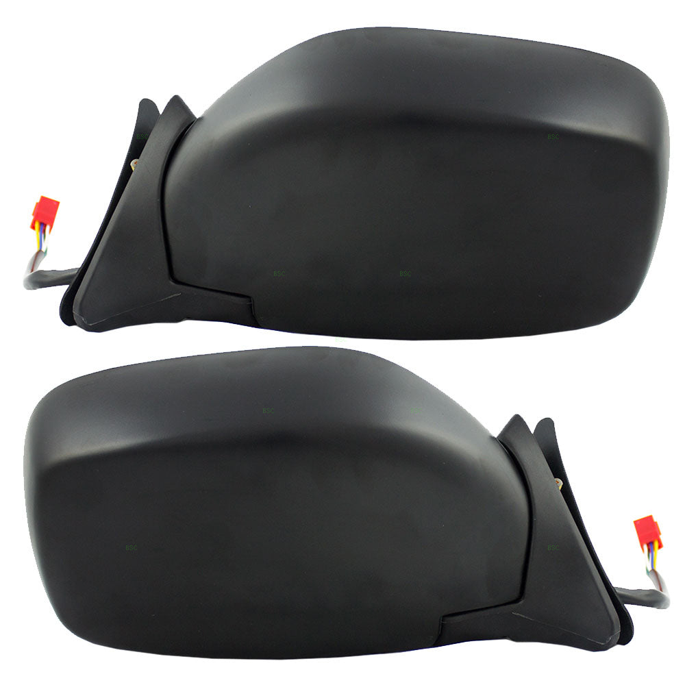 Driver and Passenger Power Side View Mirrors Textured Replacement for 97-01 Jeep Cherokee SUV 55154949AC 55154948AC