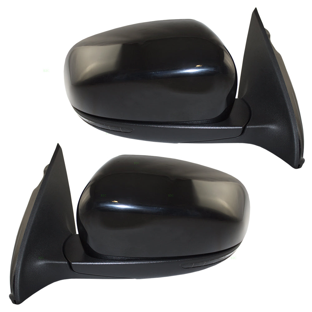 Pair Set Power Side View Mirrors Heated Signal Memory Puddle Lamp Replacement for 14-18 Jeep Cherokee 1UV69TZZAD 68228914AA