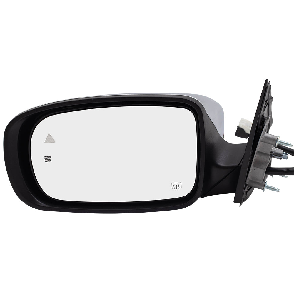 Replacement Drivers Power Side View Left Chrome Mirror Heated Signal Puddle Lamp Memory Compatible with 2011-2019 300 57010421AJ