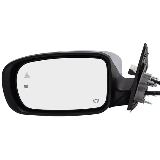 Replacement Drivers Power Side View Left Chrome Mirror Heated Signal Puddle Lamp Memory Compatible with 2011-2019 300 57010421AJ