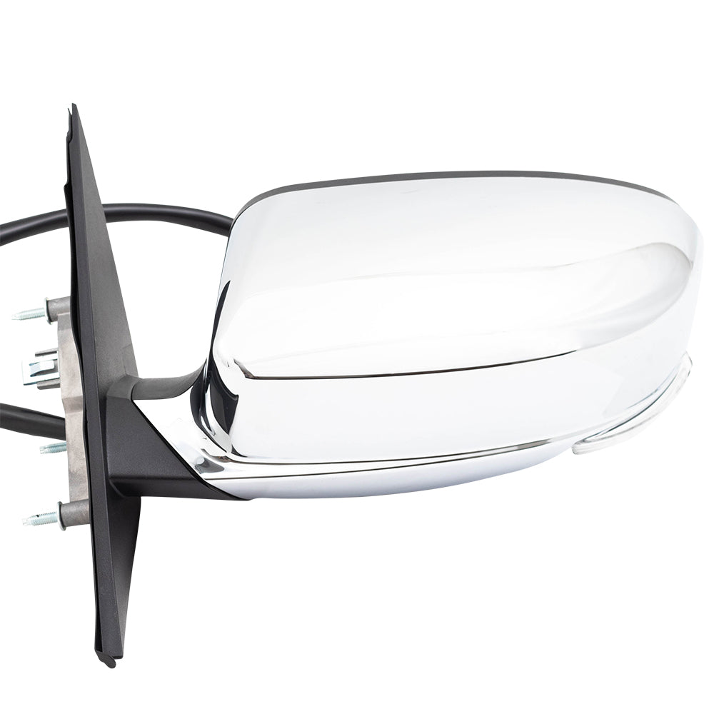 Replacement Pair Set Power Side View Chrome Mirrors Heated Signal Puddle Lamp Memory Compatible with 2011-2019 300 57010421AJ 57010420AJ