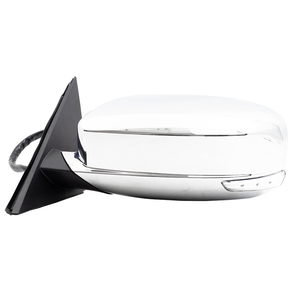 Replacement Drivers Power Side View Left Chrome Mirror Heated Signal Puddle Lamp Memory Compatible with 2011-2019 300 57010421AJ