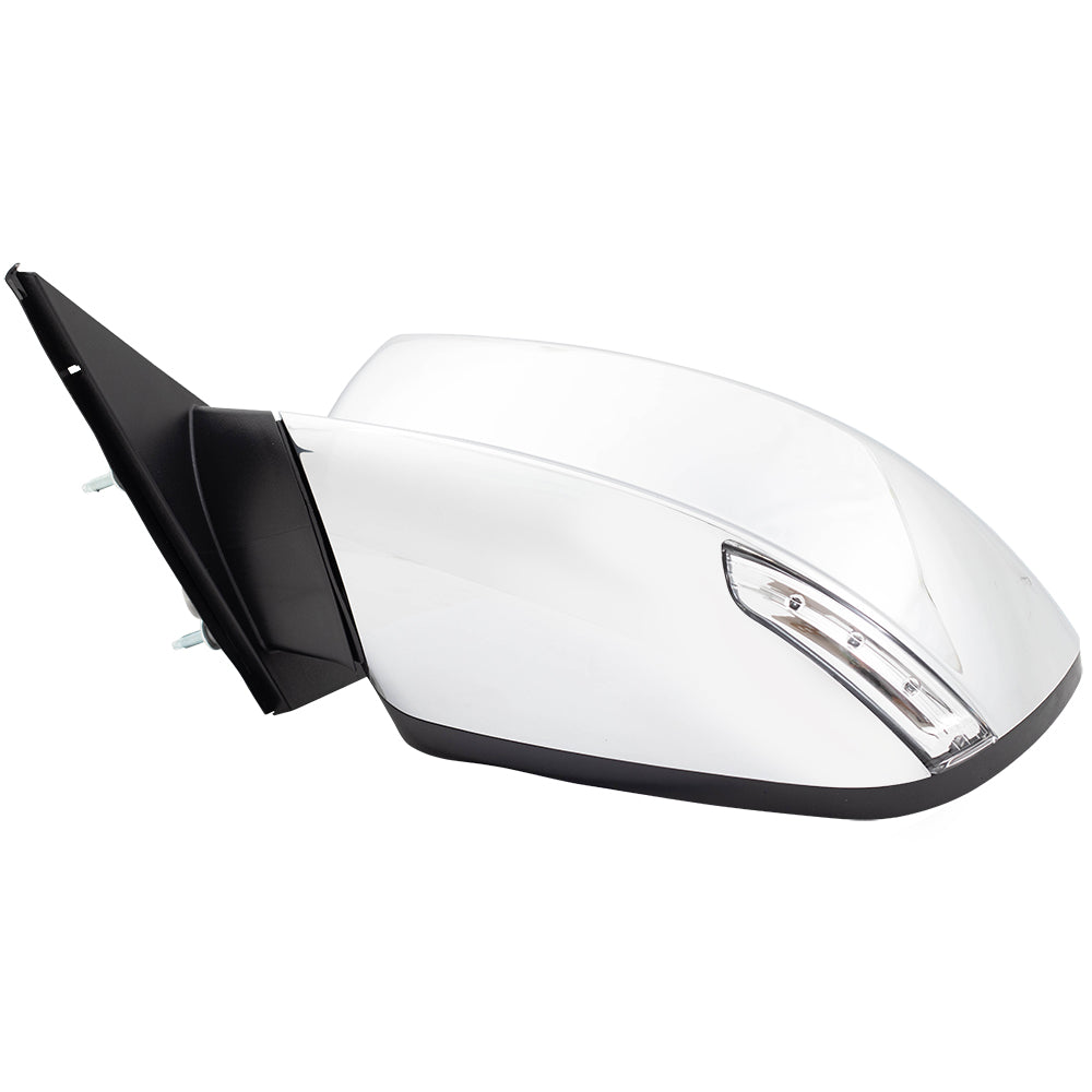 Replacement Drivers Power Side View Left Chrome Mirror Heated Signal Puddle Lamp Memory Compatible with 2011-2019 300 57010421AJ