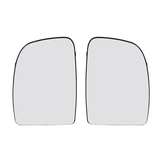 Brock Replacement Driver Passenger Upper Mirror Glass with Base Set Compatible with 2014-2023 Promaster