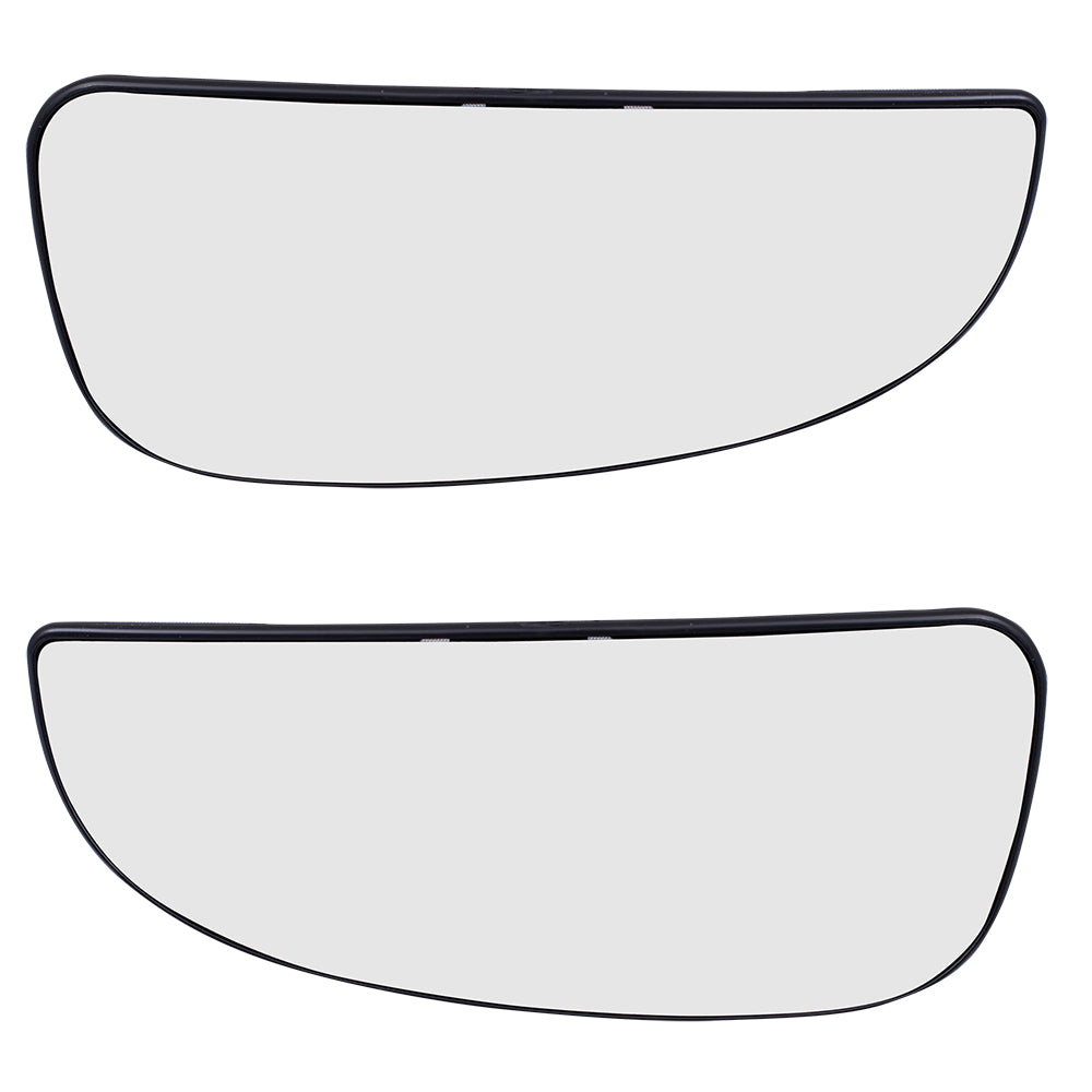 Brock Replacement Driver Passenger Lower Mirror Glass with Base Set Compatible with 2014-2023 Promaster