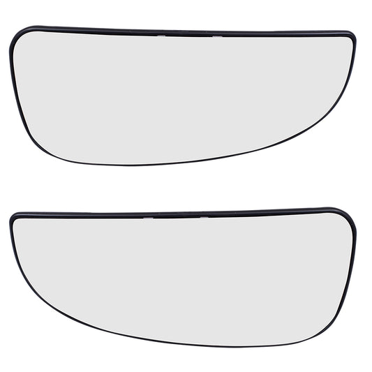 Brock Replacement Driver Passenger Lower Mirror Glass with Base Set Compatible with 2014-2023 Promaster