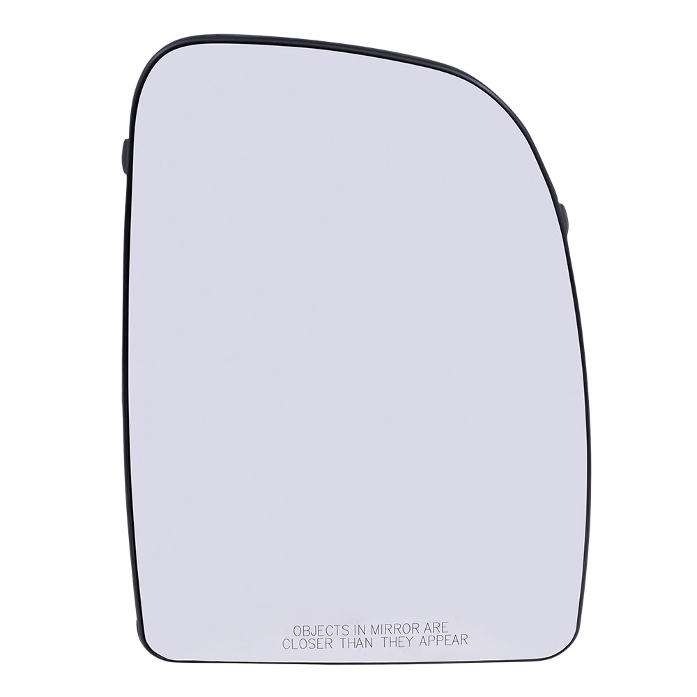 Brock Replacement Passenger Upper Mirror Glass with Base Heated Compatible with 2014-2023 Promaster