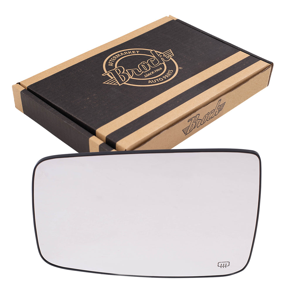 Brock Replacement Driver Side Mirror Glass & Base with Heat without Auto Dim or Towing Package Compatible with 2009 1500, 2010-2018 1500/2500 & 2019-2021 1500 Classic