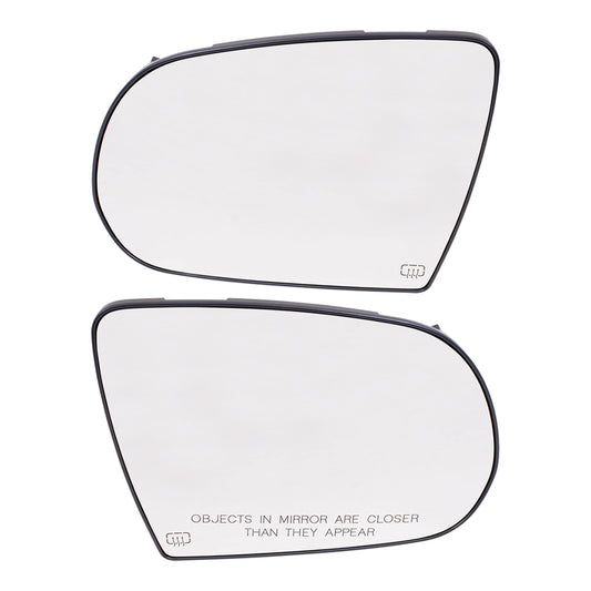 Driver and Passenger Side Mirror Glass and Base with Heat for 2014-2021 Cherokee