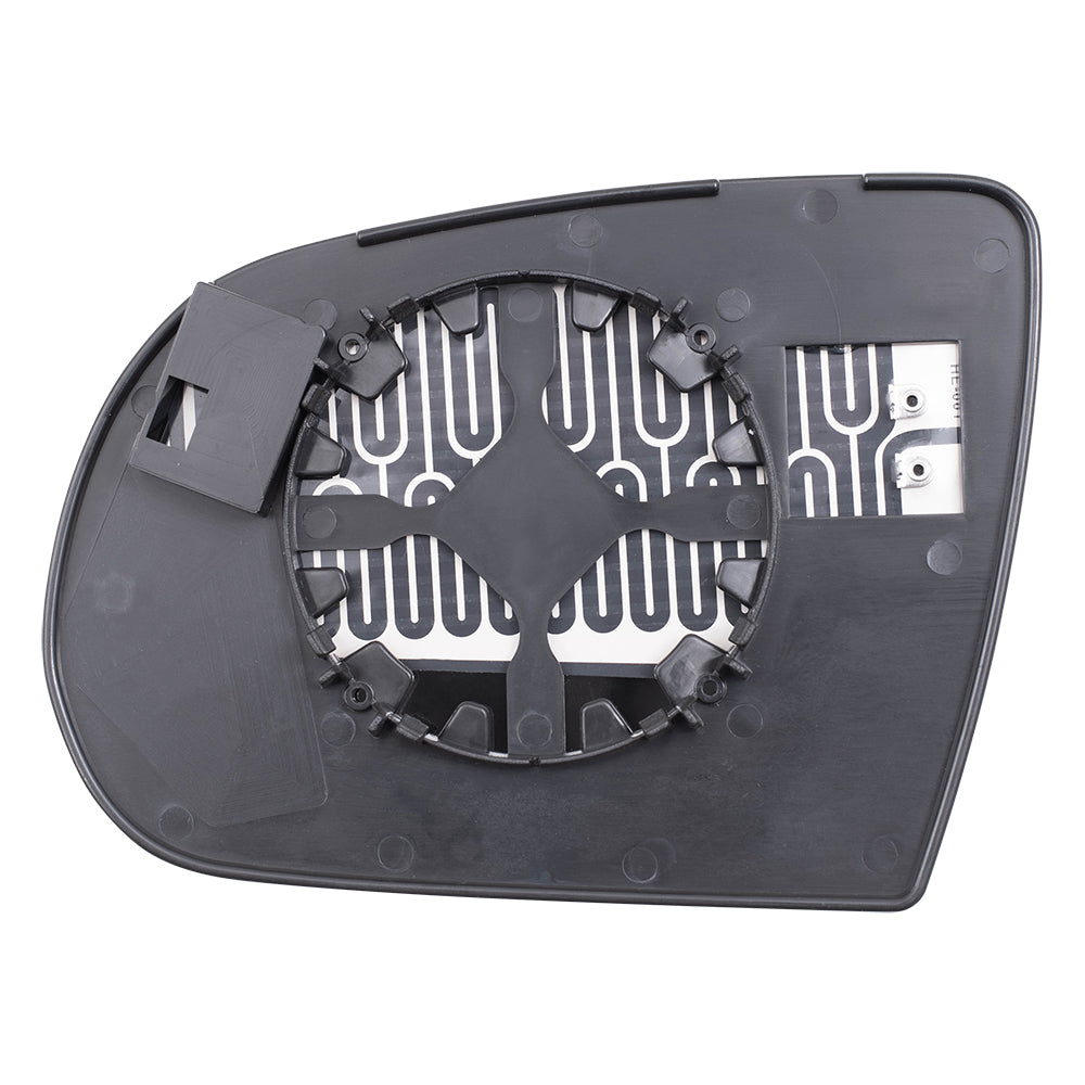 Brock Replacement Passenger Side Mirror Glass and Base with Heat without Blind Spot Detection or Memory Compatible with 2014-2021 Cherokee