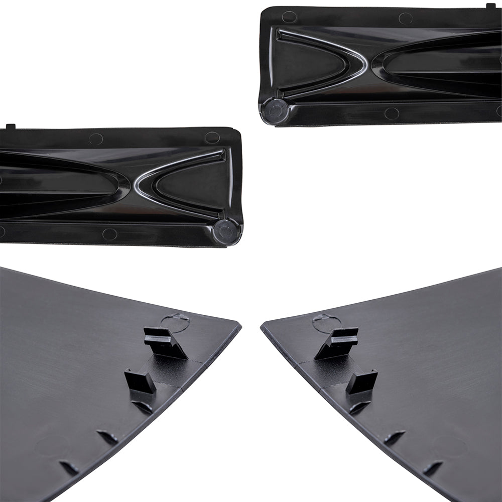 Brock Aftermarket Replacement Driver Left Passenger Right Door Mirror Cover Textured Black And Turn Signal Light 4 Piece Set Compatible With 2015-2021 RAM Promaster City Base/ST/Tradesman