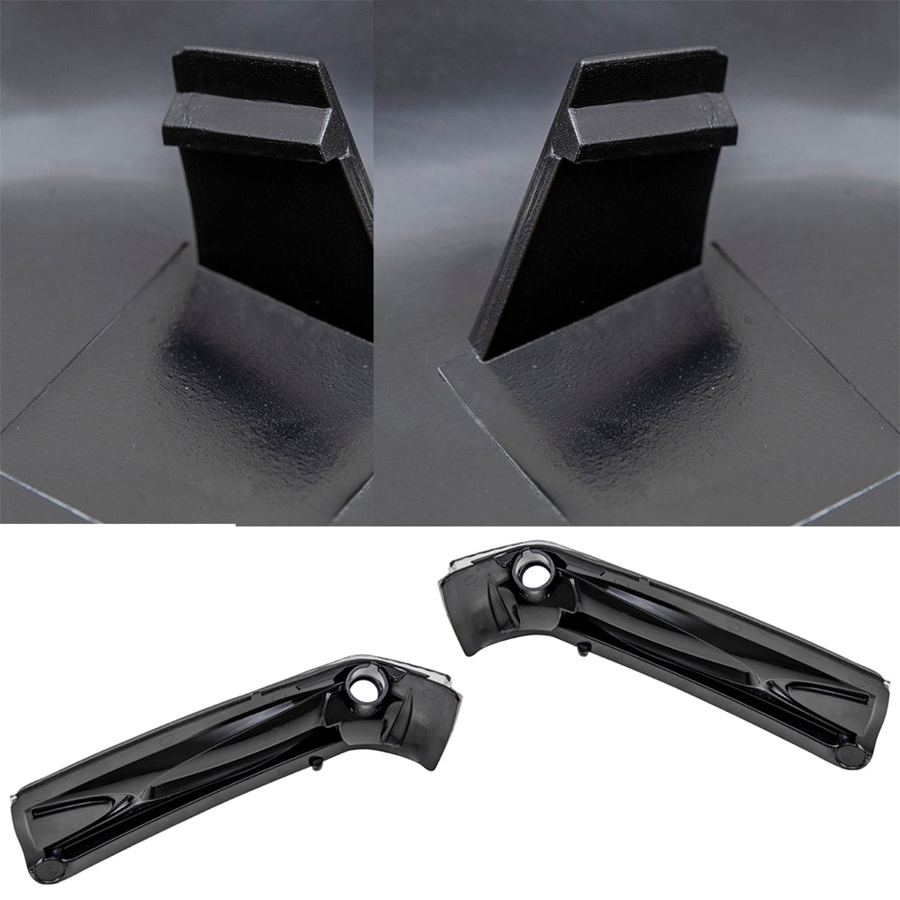 Brock Aftermarket Replacement Driver Left Passenger Right Door Mirror Cover Textured Black And Turn Signal Light 4 Piece Set Compatible With 2015-2021 RAM Promaster City Base/ST/Tradesman